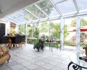 Straight Eave Glass Roof Sunrooms